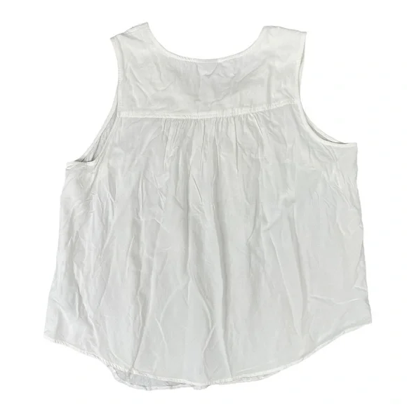 Torrid Top 2X Crochet Detail Lace Up Tank White Tassel Tie Flowy Sleeveless - Picture 6 of 12